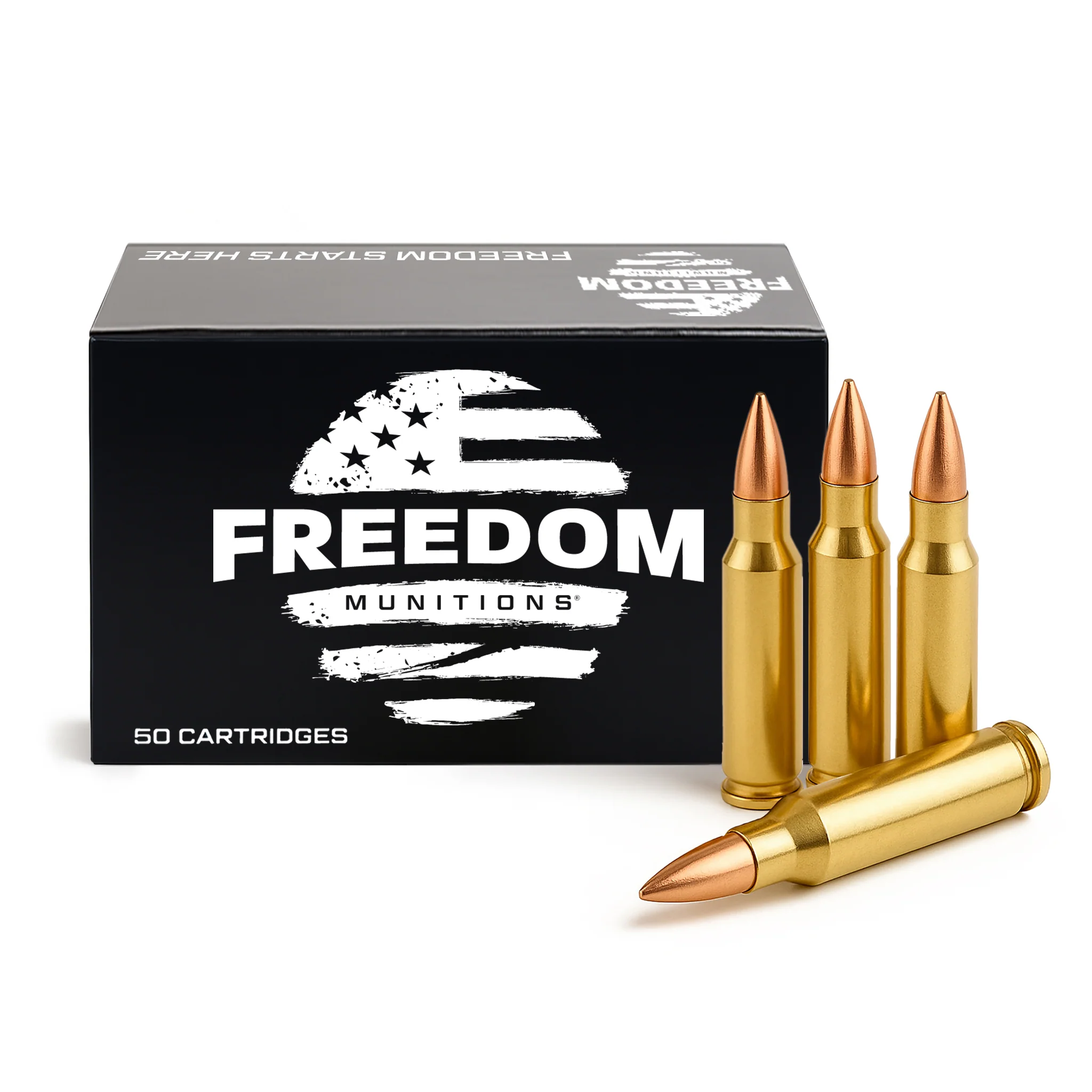 Freedom Munitions 223 Remington Ammo- 42 Gr  Zinc Core Full Metal Jacket (FMJ), 50 rounds, New