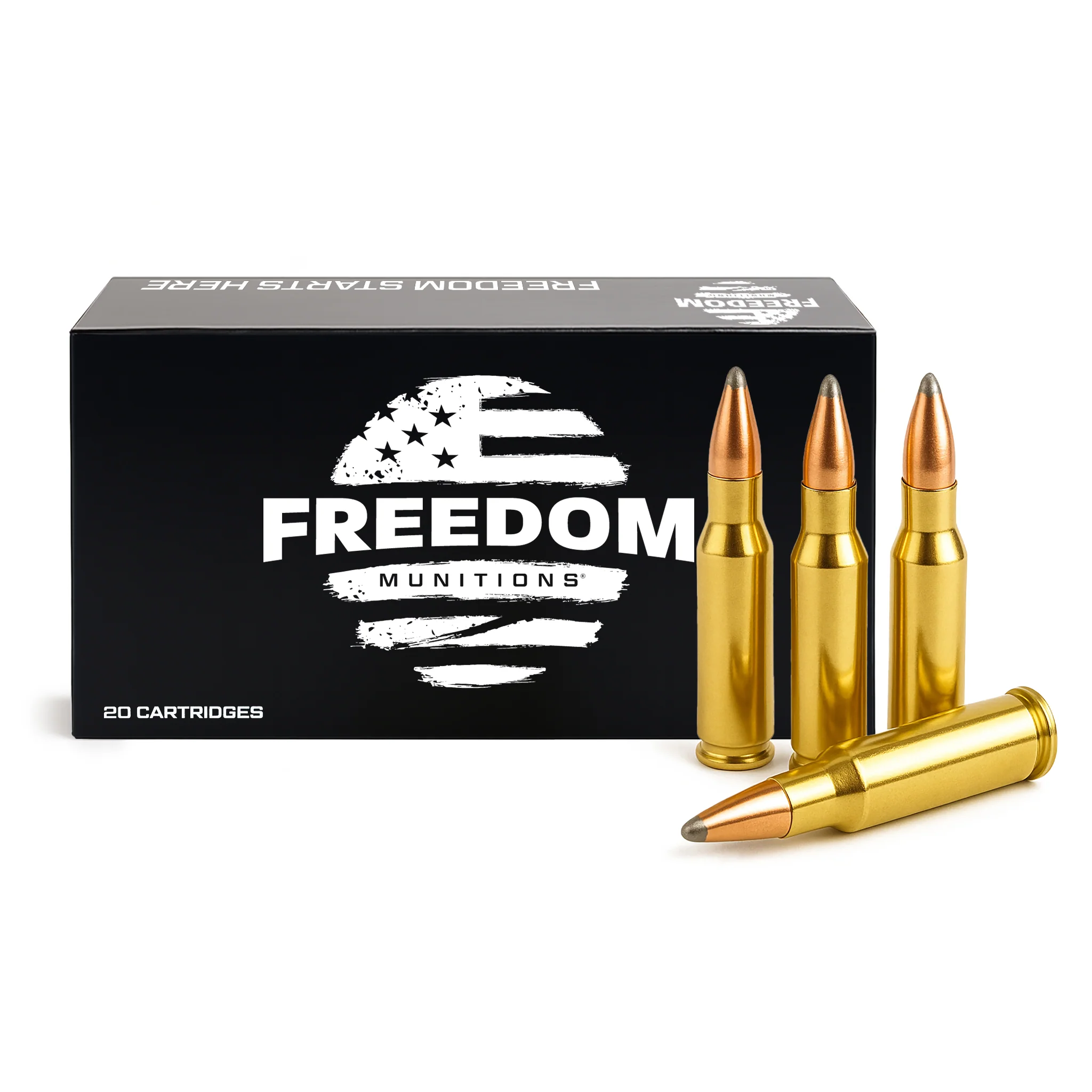Freedom Munitions 243 Winchester Ammo- 100 Gr Soft Point (SP), 20 rounds, New
