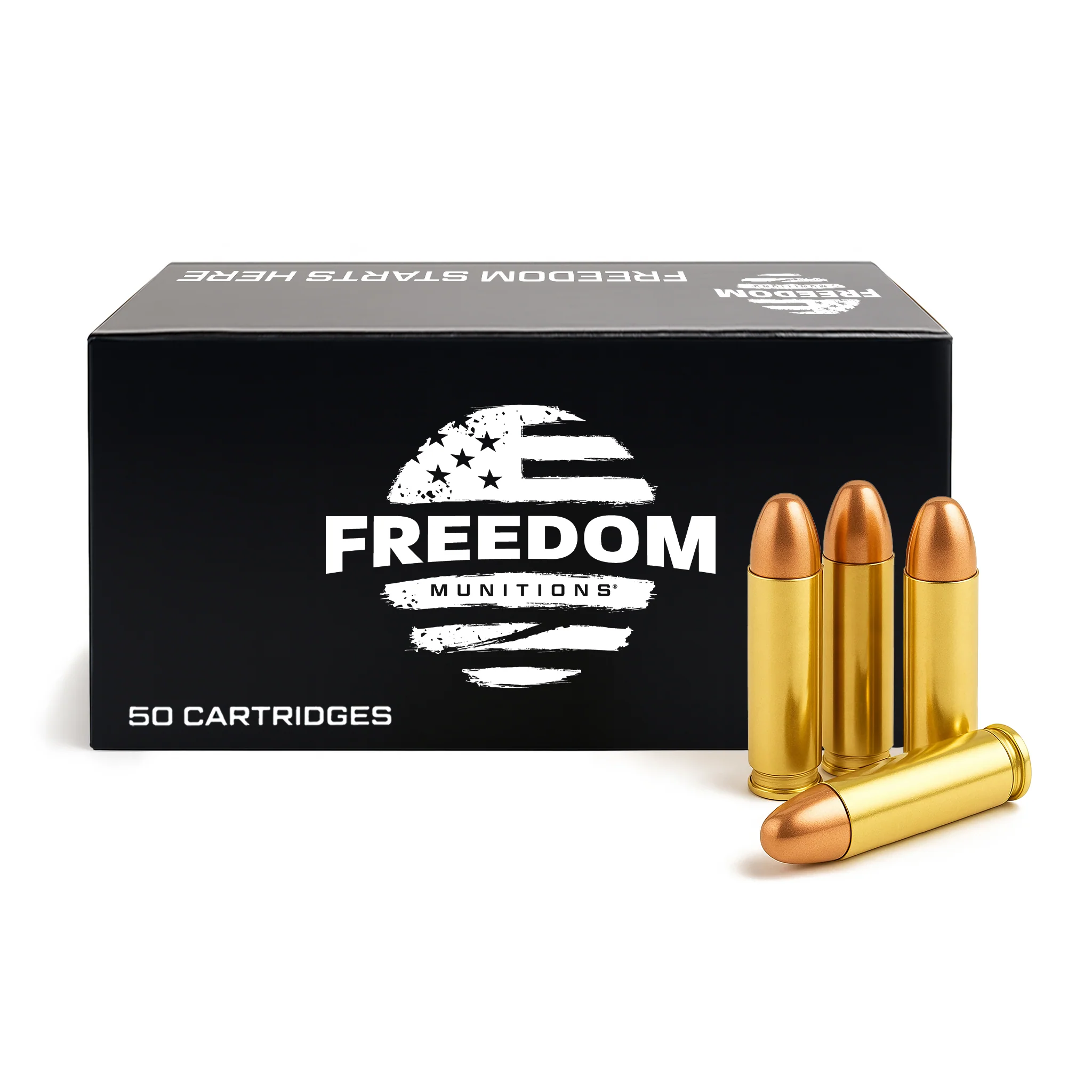 Freedom Munitions 30 Carbine Ammo- 110 Gr Round Nose (RN), 50 rounds, New