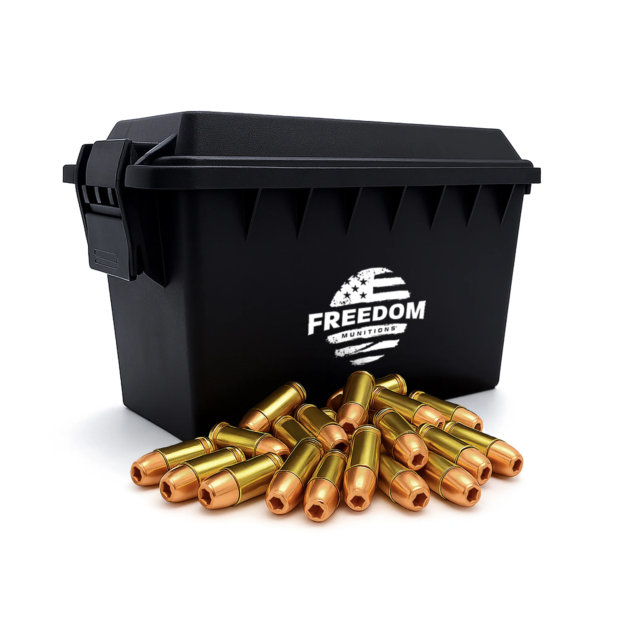 Bulk Freedom Munitions 9mm Luger Ammo- 124 Gr Hollow Point (HP), 500 rounds, Remanufactured
