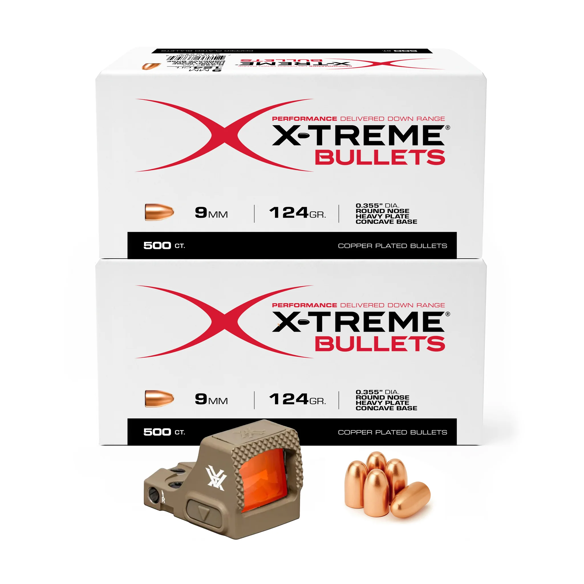 X-Treme 9mm 124gr Heavy Plate RN Bundle with Defender-CCW