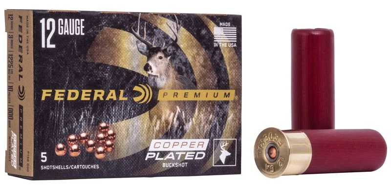 Federal 12ga 3" 1225 FPS 10 Pellets 000Buck (P158000)