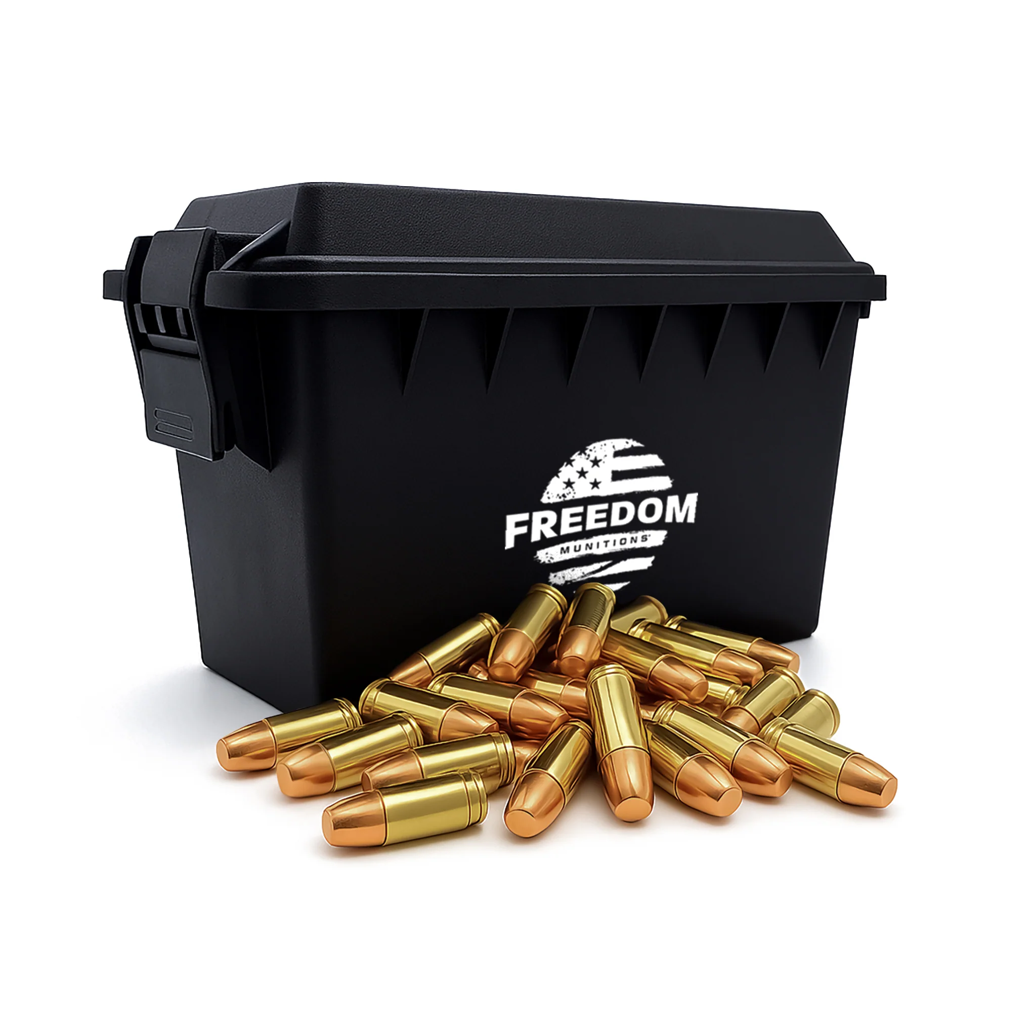 Bulk Freedom Munitions 9mm Luger Ammo- 135 Gr RNFP, 500 rounds, Remanufactured