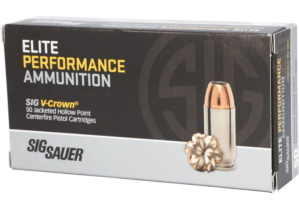 SIG Sauer 40S&W Elite Defense V-Crown 180gr JHP (E40SW2-50)