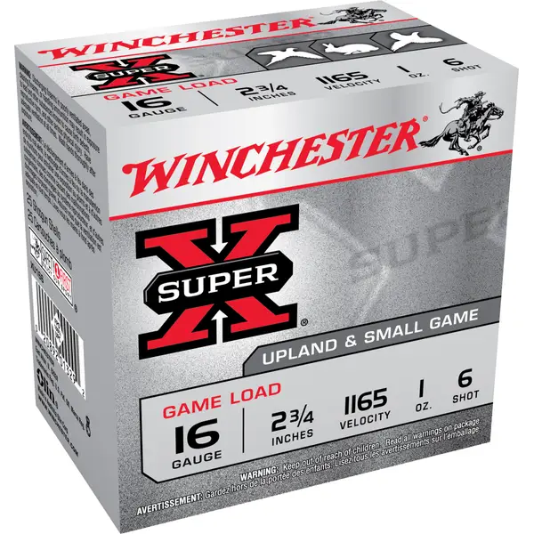 Winchester SuperX 16 GA 2 3/4 1165fps 1oz #6 (XU166A)
