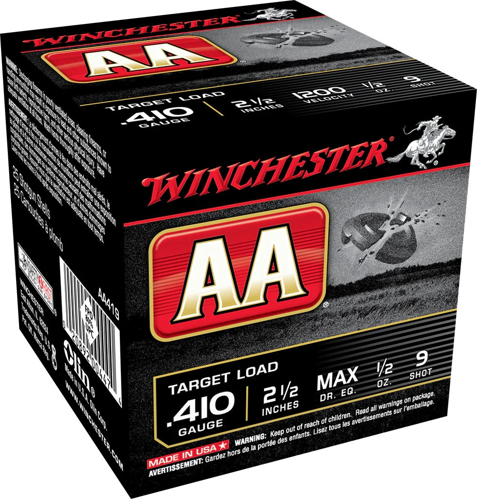 Winchester AA Target Load 410 GA 2-1/2" 1/2 OZ #9 SHOT 25 ct (AA419)