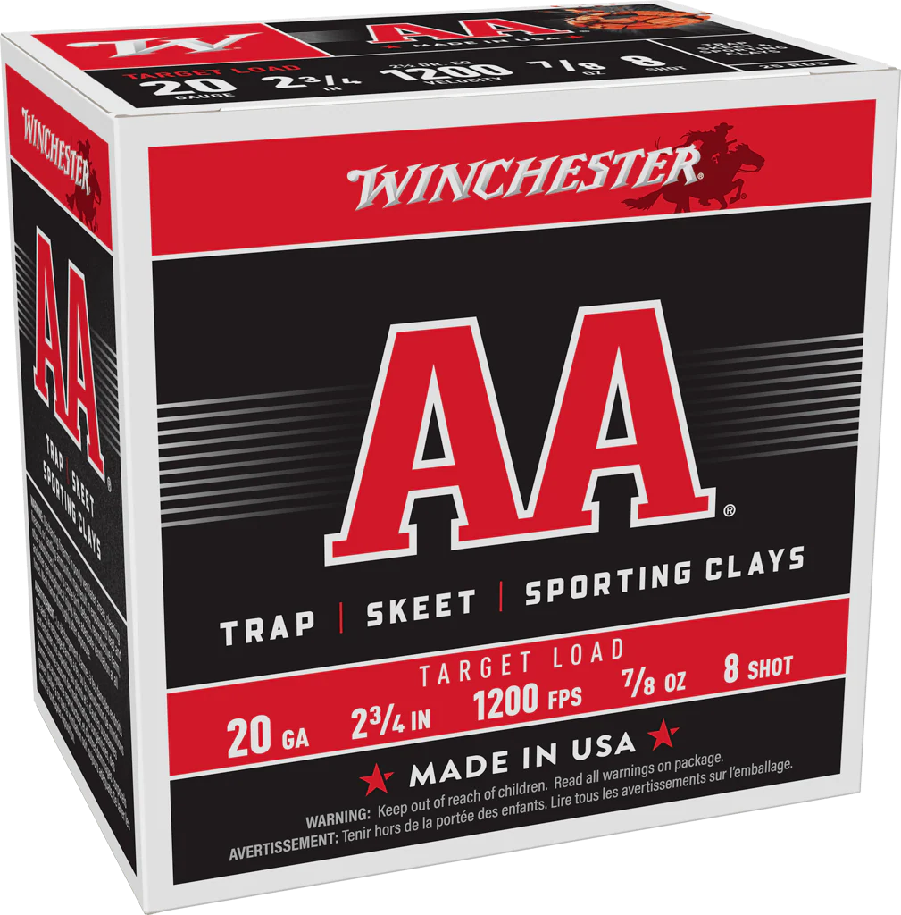 Winchester AA 20 GA 2 3/4 1200 fps 7/8oz #8 (AA208)