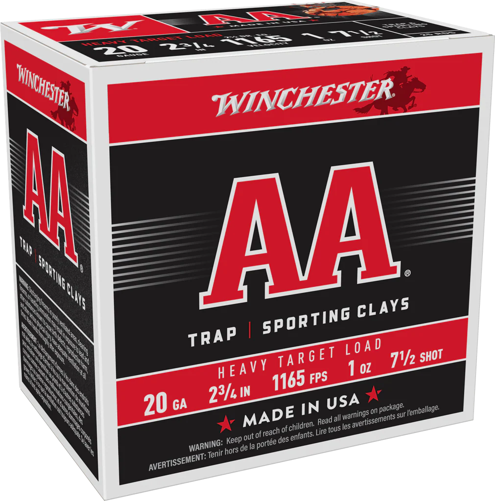 WINCHESTER AMMUNITION AA HEAVY 2.75" 20 GAUGE AMMO 7-1/2, 25/BOX (AAH207)